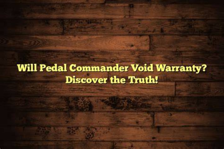 Will pedal commander void warranty?
